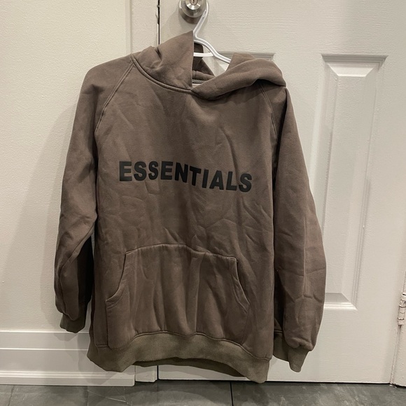 Tops - Brown essentials fear of god hoodie